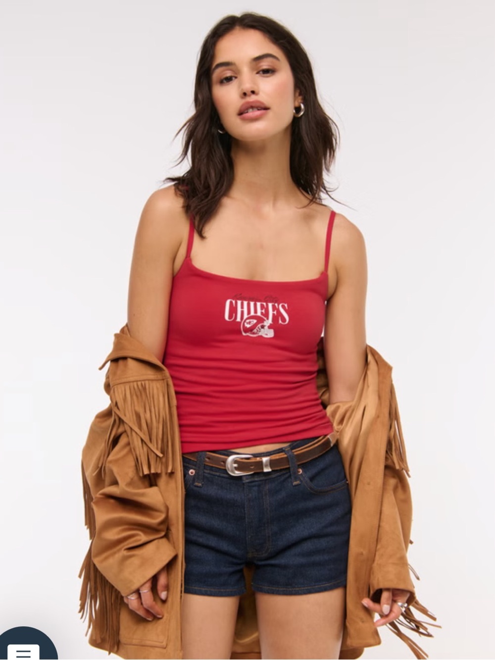 Abercrombie & Fitch Kansas City Chiefs Bra-Free 90s Cami - Picture 2 of 5
